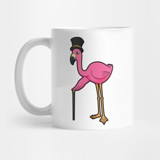 Flamingo as Groom with Hat & cane Mug